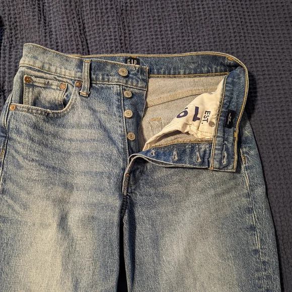 Gap 2petite pink and blue jeans - Picture 3 of 3